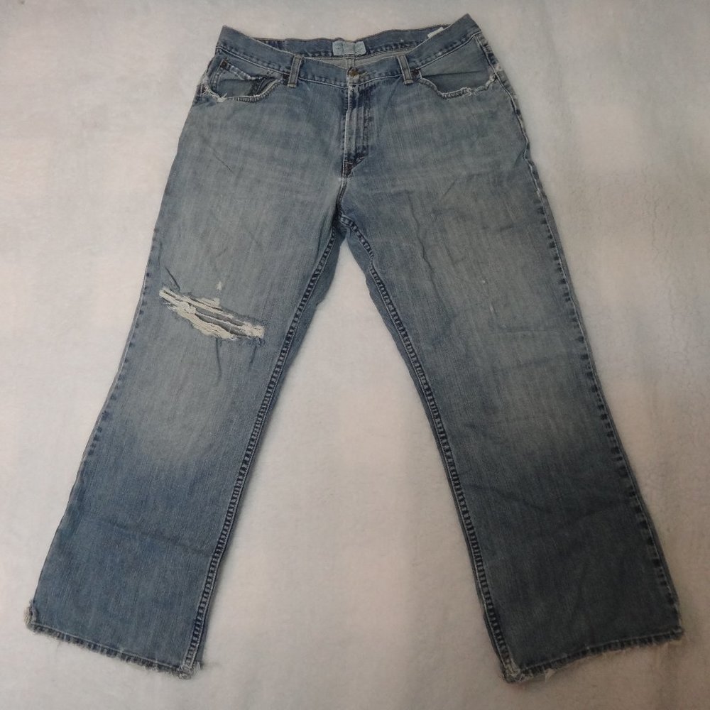 AMERICAN EAGLE BLUE JEANS 36X30 VINTAGE DISTRESSED